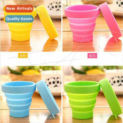 Candy Color Portable Travel licone Folding Cup Outdoor Sport