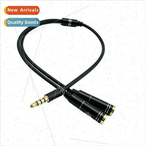 Metal color 3.5mm one point 2 audio couple cable laptop head