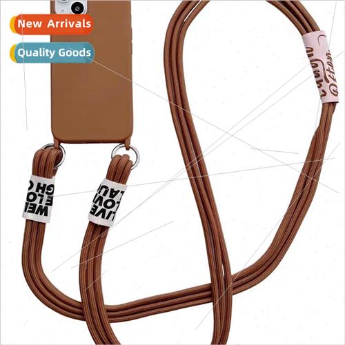 适用 iphone14 phone case diagonal lanyard soft case apple 14