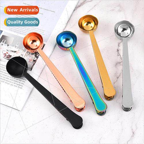 Stainless Steel Coffee Measuring Spoon with Clip Kitchen Gad