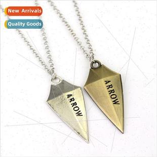 Jewelry Pendant Necklace Movie Arrow Green Arrowhead and