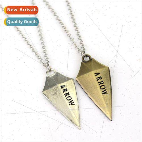 Movie and TV Jewelry Pendant Necklace Green Arrow Arrowhead
