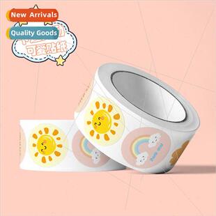 Cartoon hand-painted weather thank you stickers 适用 childre