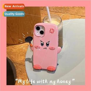 适用 Apple 13Pro silicone pink cartoon xr phone case iphonex