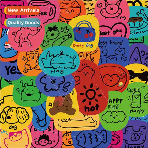 40 colorful graffiti cartoon decorative material stickers ph
