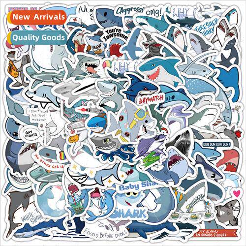 100 Shark Stickers Marine Animal Cute Great White Shark Tige