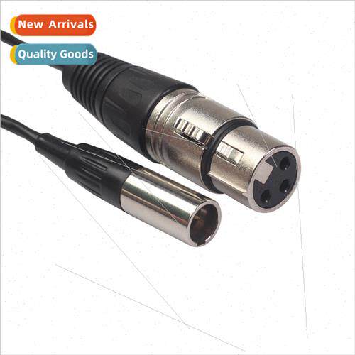 New all copper mini xlr 3pin male to XLR female DSLR camcord