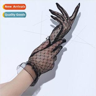 Lace gloves female thin senior white exquisite sexy mesh dri