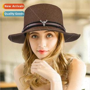 tie Kor new female hat straw decorative head cow summer 2022