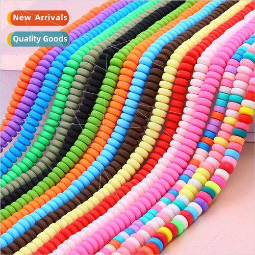 Colorful soft ceramic sheet wheel beads loose beads strings