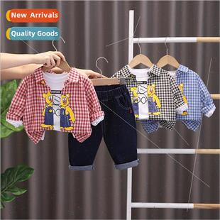 22 years baby plaid long-sleeved shirt small children childr