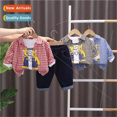 22 years baby plaid long-sleeved shirt small children childr