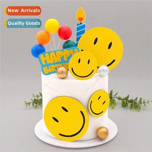 Smiley Cake Children Cartoon Set Yellow Insert Paper Plug