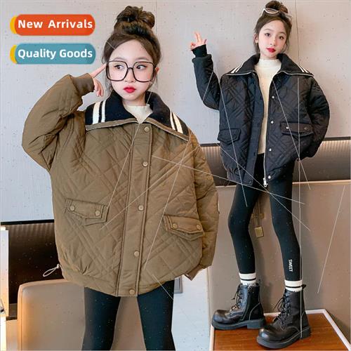 Girls cotton clothes 2023 new fall and winter Yangqi girl bi