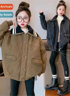 Girls cotton clothes 2023 new fall and winter Yangqi girl bi