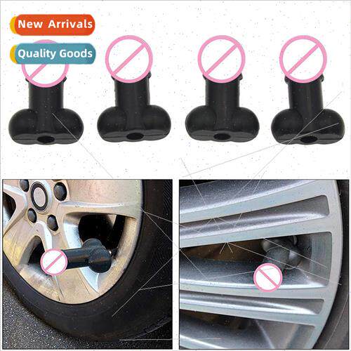 4PCS spoof core tire valve cap fluorescent valve cap prank v