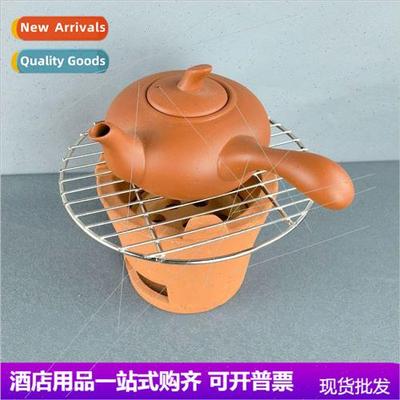 Stove maker with mesh charcoal grill teapot stainless steel