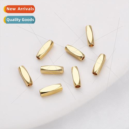14K color preservation gold clad rectangular faceted spacer