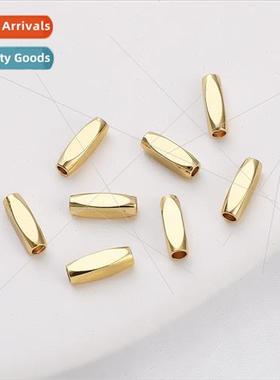 14K color preservation gold clad rectangular faceted spacer