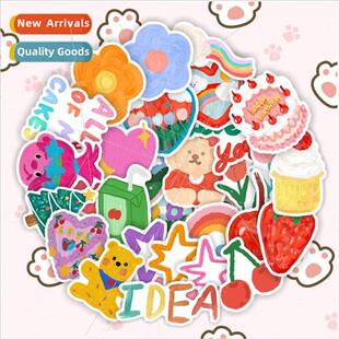 Cute hand-drawn cartoon stickers material helmet rechargeabl