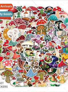 100 Plant Mushroom Doodle s Waterproof ggage Laptop Skateboa
