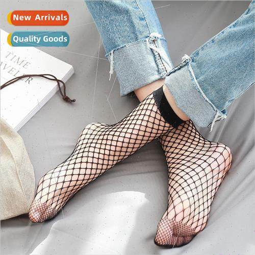Fishing net socks women short sexy hollow mesh socks summer