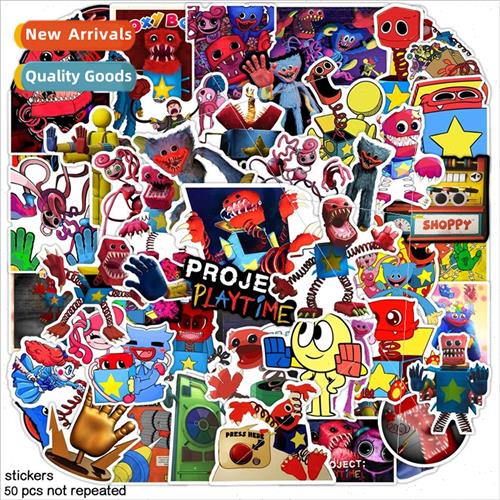50 pcs bobbi game boxtroll project playtime boxy boo sticker