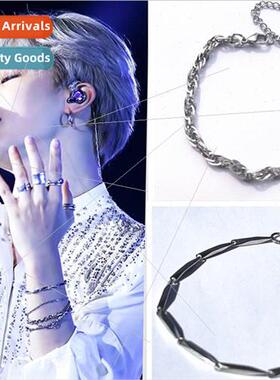 Bulletproof Junior League JIMIN Park  Min chain bracelet men