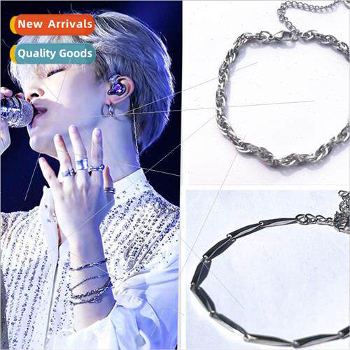 Bulletproof Junior League JIMIN Park  Min chain bracelet men