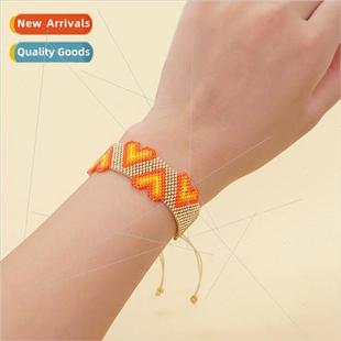 niche design woven model love hand beaded beads Couples rice