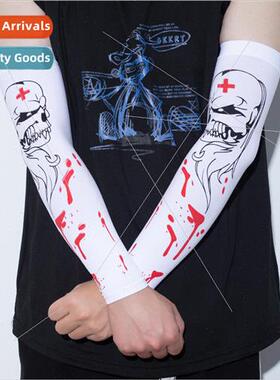 Halloween Women Men Summer Breathable Sunscreen Ice lk Sleev