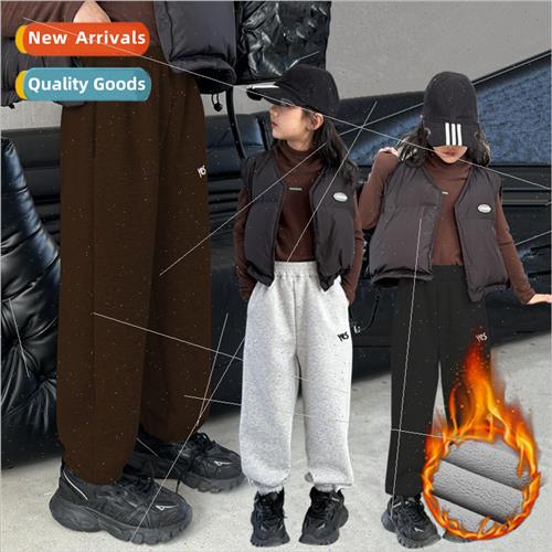 Girls fall and winter padded sweatpants 2023 new sweatpants