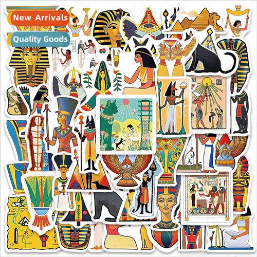 50 pcs of ancient Egyptian ancient culture stickers luggage
