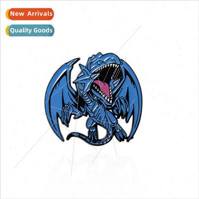 Anime  game king green-eyed white dragon pin cartoon persona