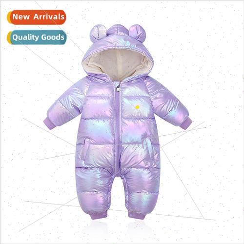 Baby Dazzle color jumpsuit winter thickened wash-free cotton