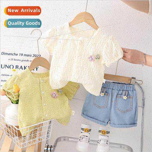2023 Childrens Princess short-sleeved suit Korean  of the li