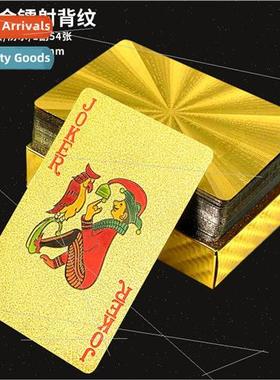 Playing cards PVC gold Texas Holdem waterproof landlord fly