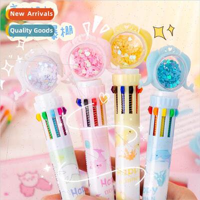 Cartoon creative multi-color pen girl heart ins mermaid seri