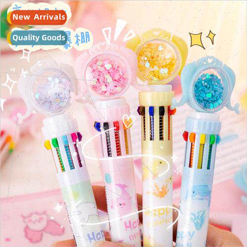 Cartoon creative multi-color pen girl heart ins mermaid seri