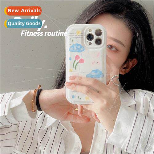 适用 iphone13pro max white cloud bunny apple 12 cell phone c