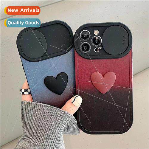 INS Gradient Color Sliding Window iPhone15 Stereo Love 14/13