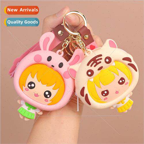 creative cute american girl coin purse lipstick bag bag keyc