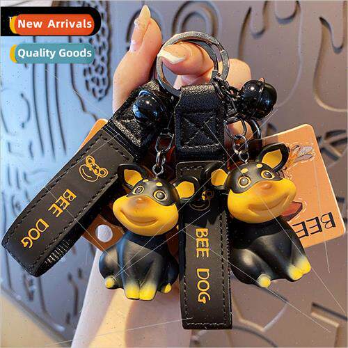 Cartoon resin bee dog doll keychain female cute creative exq