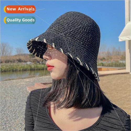 The new summer hat with pure handmade straw hat seaside suns