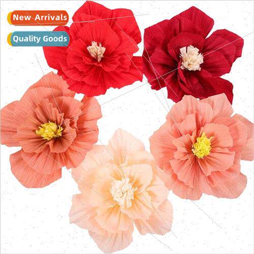 Colorful crumpled paper flowers three-dimensional simulation