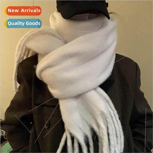 Solid color thickened scarf girls 2023 winter new Korean ins