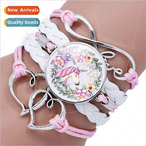 New accessories children cartoon unicorn multi-layer braided