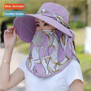 Hat sun hat female sunscreen face large brimmed hat UV prote