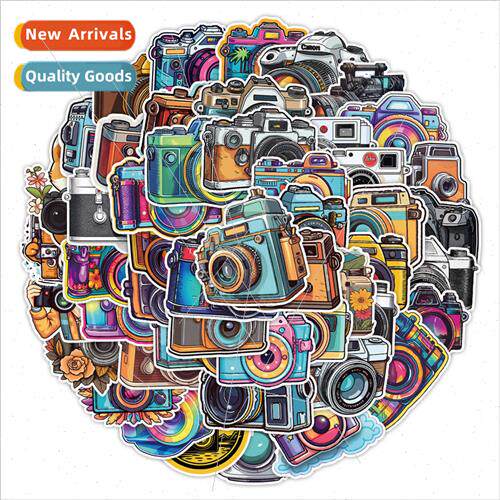 50 retro colorful camera graffiti stickers car cell phone wa