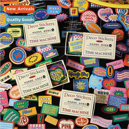 -adhesive sticker packs Time Warp series Korean sealing stic
